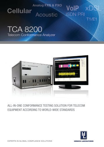 TCA 8200 Telecom Conformance Analyzer All-in ... - Hermon Labs