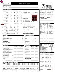 5E Character Sheet - HERO Games