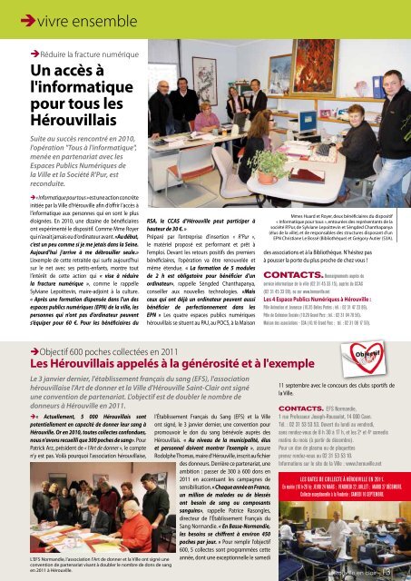 Bulletin Janvier - fÃ©vrier 2011 - HÃ©rouville Saint-Clair