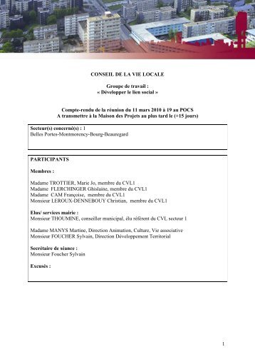 CR DÃ©velopper le lien social 11-03-2010 - HÃ©rouville Saint-Clair