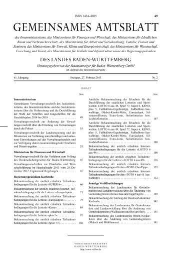 Verwaltungsvorschrift fÃ¼r die SchÃ¶ffen-Wahl - Herrenberg