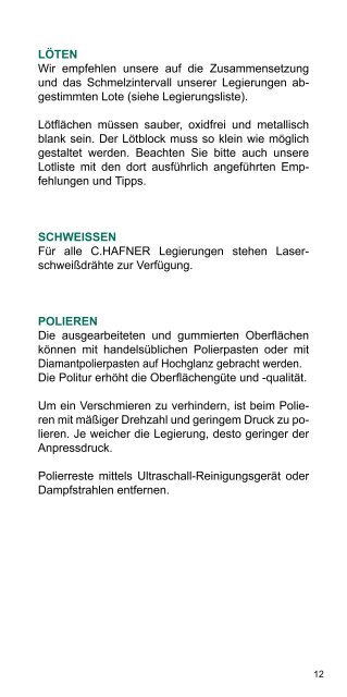 Allgemeine Gebrauchsanweisung Guss - C. HAFNER GmbH + Co. KG