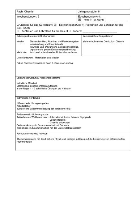 Chemie im Download - schule.erzbistum-koeln.de