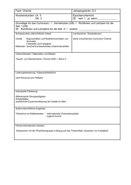 Chemie im Download - schule.erzbistum-koeln.de