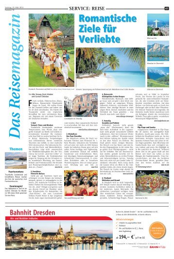 Das Reisemagazin: 23. MÃ¤rz 2013 - Recklinghaeuser Zeitung