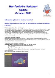 Bookstart is more than just a goody bag, it is a gift for life