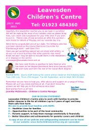 newsletter july/ august 2012 - Hertfordshire Children's Centres