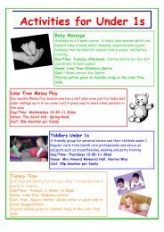 Activities for Under 1s Tummy Time - Hertfordshire Children's Centres