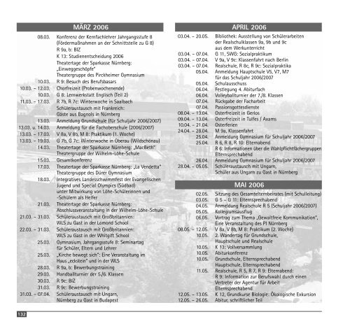 JAHRESBERICHT 2005 / 2006 - Wilhelm-Löhe-Schule