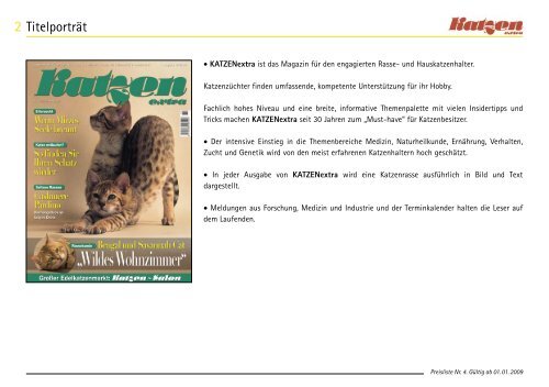 Katzen extra 2009.indd - Ein Herz fÃ¼r Tiere