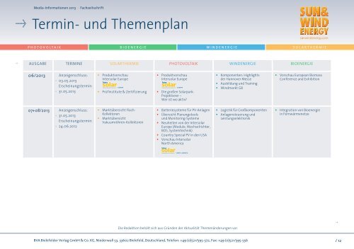 Mediadaten SUN WIND ENERGY 2013.pdf - BVA Bielefelder Verlag