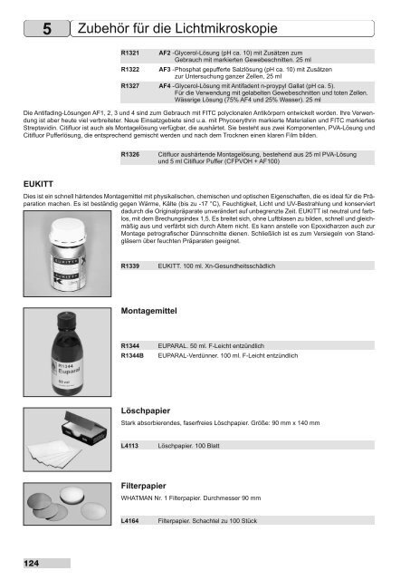 Zubehör für die Lichtmikroskopie