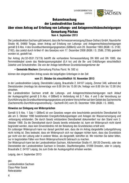 Amtsblatt Nr. 227 Oktober 2013 - Gemeinde Machern