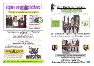 Ausgabe 03 2004 - Herzberger SchÃ¼tzen Gesellschaft e. V. v. 1538