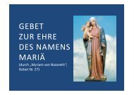 Gebet zu Ehren des Namens MariÃ¤ - Herzmariens.de