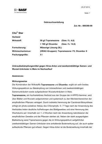 GA Clio Star - BASF Pflanzenschutz Deutschland