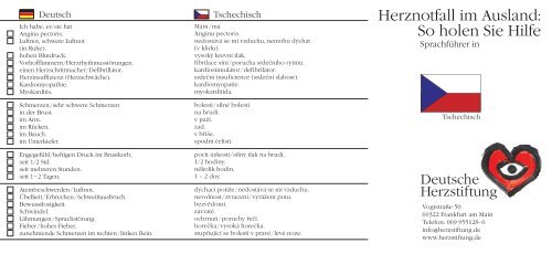 Download Tschechisch - Deutsche Herzstiftung eV