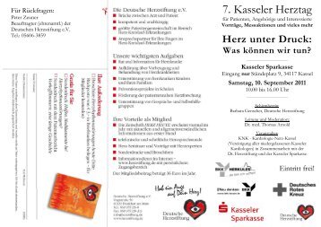 7. Kasseler Herztag - Deutsche Herzstiftung eV