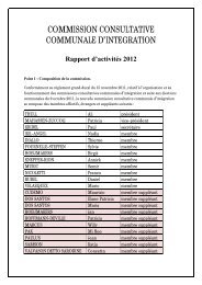 CCCI Hesperange Rapport annuel 2012 - OLAI