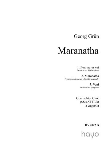 Probepartitur (PDF) - Hayo Musikverlag