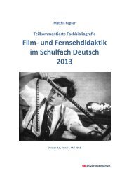 Film- und Fernsehdidaktik im Schulfach Deutsch 2013 - E-LIB