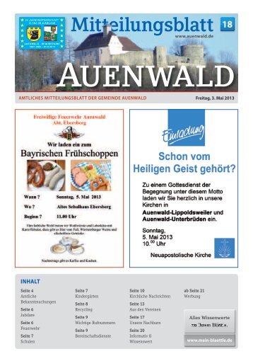 KW 18 vom 3.5.2013 - Gemeinde Auenwald