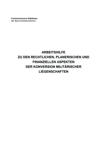 Arbeitshilfe Fachkommision StÃ¤dtebau der Bauministerkonferenz