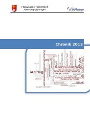 Chronik 2013 der Freiwilligen Feuerwehr Grüningen