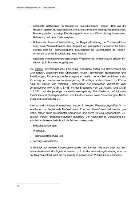 Hessischer Mittelstandsbericht 2004 - HA Hessen Agentur GmbH