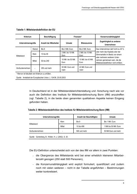 Hessischer Mittelstandsbericht 2004 - HA Hessen Agentur GmbH