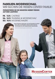 Flyer Familien-Modenschau als Download - Hessen-Center, Frankfurt