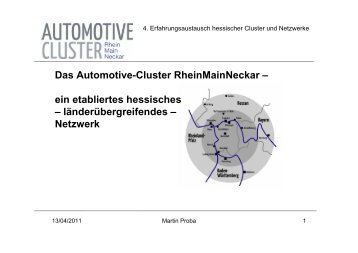 Automotive-Cluster Rhein Main Neckar - Hessen-Cluster