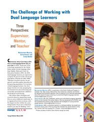 The Challenge of Working with Dual Language Learners Three ...