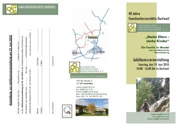 Flyer zum 40. JubilÃ¤um - Landesverband Hessen-Siegerland