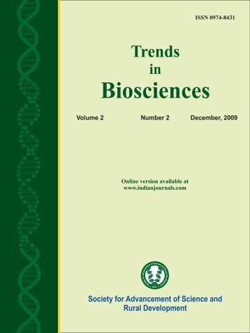  TRENDS IN BIOSCIENCES JOURNAL 