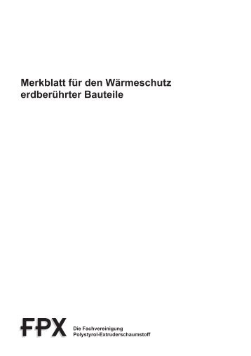 FPX-Merkblatt Perimeterdämmung: Pdf-Download - ENEV-Online.de
