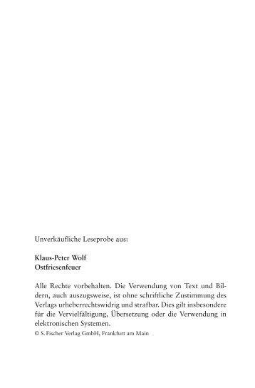 Unverkäufliche Leseprobe aus: Klaus-Peter Wolf Ostfriesenfeuer ...