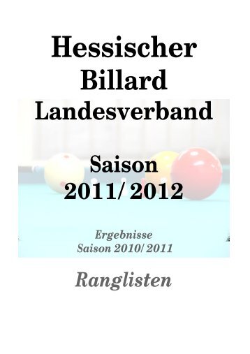 Hessischer - Hessischen Billard Landesverbandes