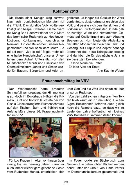 Ausgabe 2/13 - Bremer Ruder-Club HANSA
