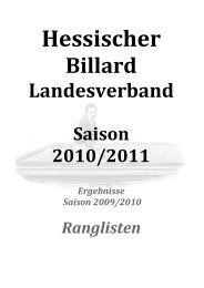 Hessischer - Hessischen Billard Landesverbandes