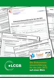 Die Einkommenssteuererklärung für das Jahr 2012 auf ... - LCGB