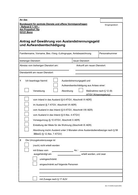 Formantrag ATG AE - Bundesamt für zentrale Dienste und offene ...