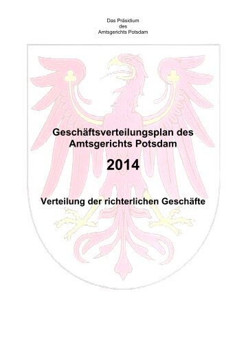 Richtergeschäftsverteilung 2013 - Amtsgericht Potsdam - Land ...