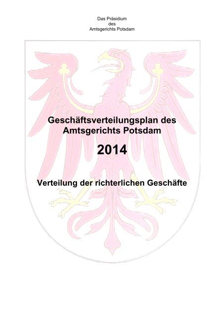 Richtergeschäftsverteilung 2013 - Amtsgericht Potsdam - Land ...