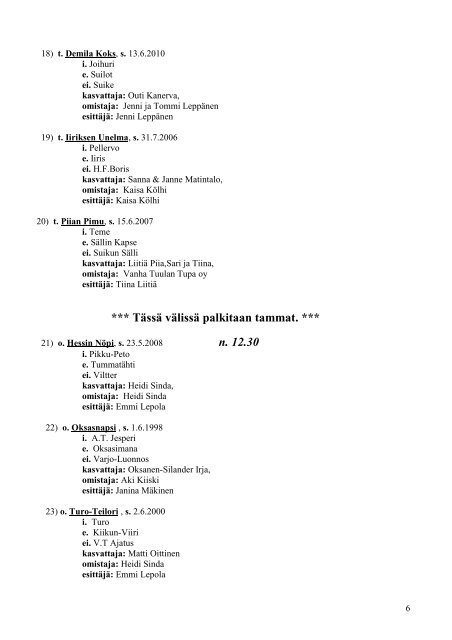 n. klo 10.35 - Hessi-Talli