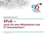 IPv6 – auch  für den Mittelstand und IT Dienstleister? - BearingPoint