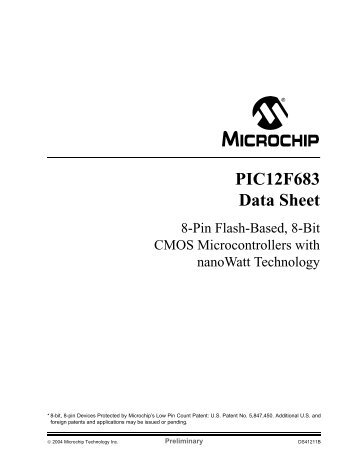 PIC12F683 8-Pin Flash-Based, 8-Bit CMOS ... - Microchip