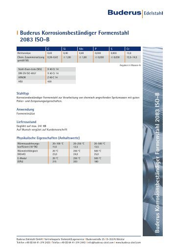 l 2083 ISO-B - Buderus Edelstahl Gmbh