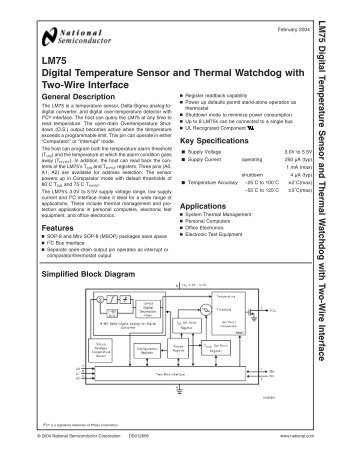LM75 Digital Temperature Sensor and Thermal ... - HEStore.hu
