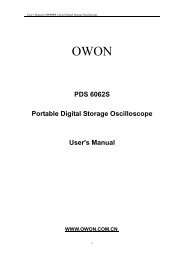 PDS 6062S Portable Digital Storage Oscilloscope ... - OWON Japan
